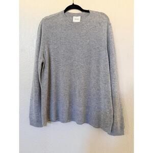New Reformation 100% Cashmere Boyfriend Sweater in Grey Heather Size XS